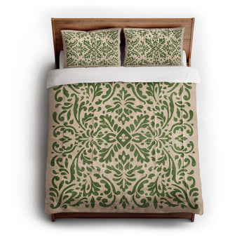 Floranna Ivory & Green in Full/Queen (88" x 88") Size
