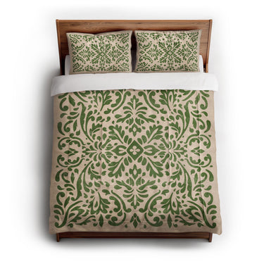 Floranna Ivory & Green in Full/Queen (88" x 88") Size