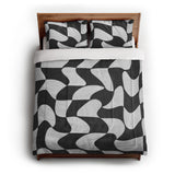 Twyla Checkered Black & White in Full/Queen (88" x 88") Size