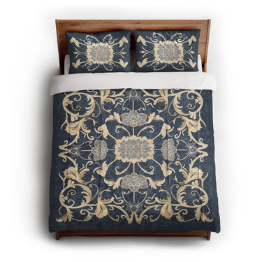 Belinda Navy & Ivory in Full/Queen (88" x 88") Size