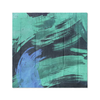 Tethys Navy & Seafoam in Full/Queen (88" x 88") Size