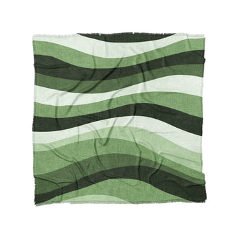 Sinuous Green Monochrome in Full/Queen (88" x 88") Size