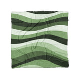 Sinuous Green Monochrome in Full/Queen (88" x 88") Size