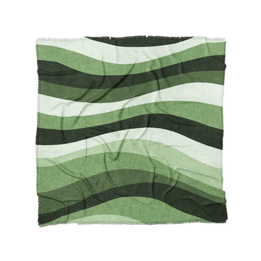 Sinuous Green Monochrome in Full/Queen (88" x 88") Size