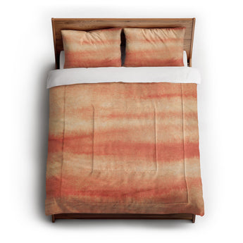 Ophelia Watercolor Peach Balayage Comforter