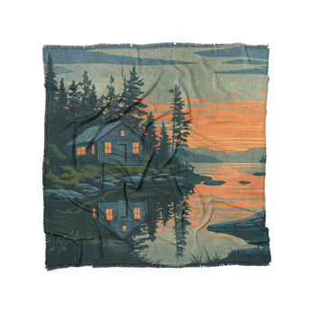 Adirondack Lakeside Cabin in Full/Queen (88" x 88") Size