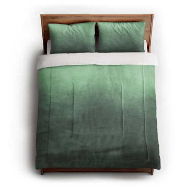 Kieran Watercolor Green Ombre in Full/Queen (88" x 88") Size