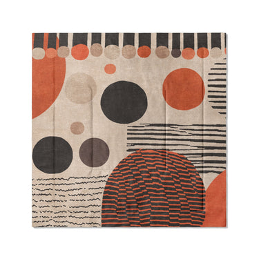 Charl Orange & Taupe in Full/Queen (88" x 88") Size