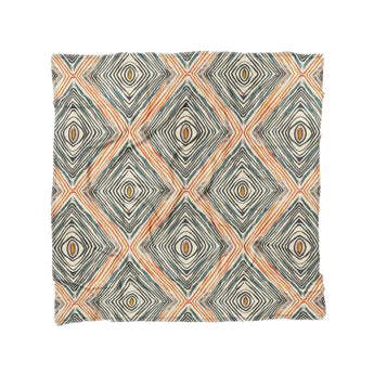 Boden Orange & Blue in Full/Queen (88" x 88") Size