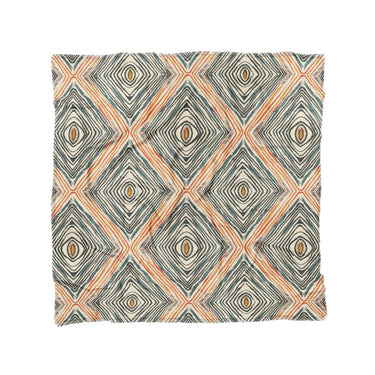 Boden Orange & Blue in Full/Queen (88" x 88") Size