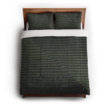 Euclid Black & Green in Full/Queen (88" x 88") Size
