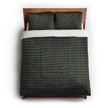 Euclid Black & Green in Full/Queen (88" x 88") Size