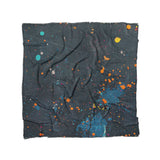 Jacob Navy & Orange in Full/Queen (88" x 88") Size
