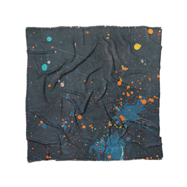 Jacob Navy & Orange in Full/Queen (88" x 88") Size