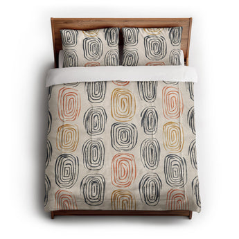 Horatio Ivory & Orange in Full/Queen (88" x 88") Size