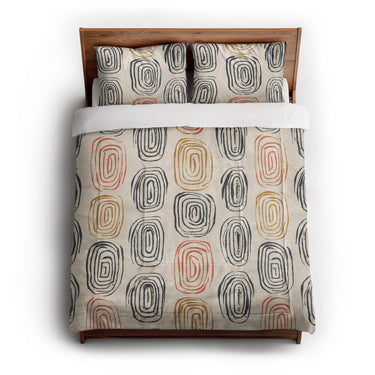Horatio Ivory & Orange in Full/Queen (88" x 88") Size