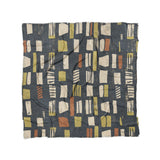 Milo Navy, Lime, & Terracotta in Full/Queen (88" x 88") Size