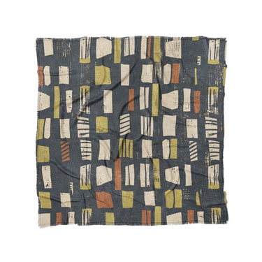 Milo Navy, Lime, & Terracotta in Full/Queen (88" x 88") Size