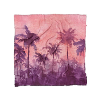 Sunset Palms Pink & Purple in Full/Queen (88" x 88") Size