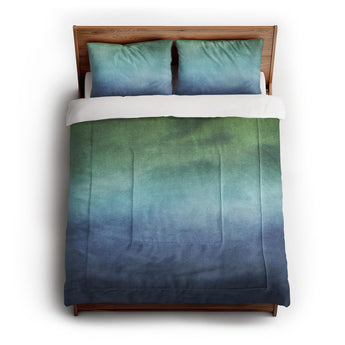 Micah Watercolor Blue & Green Comforter