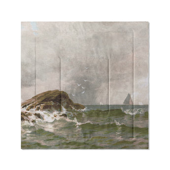 Stormy Narragansett Pier by Thomas Bircher in Full/Queen (88" x 88") Size