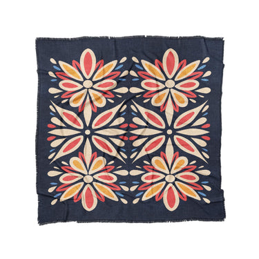 Jasmina Navy Multicolor in Full/Queen (88" x 88") Size