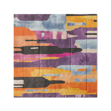 Raheem Orange & Purple in Full/Queen (88" x 88") Size