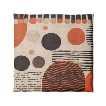 Charl Orange & Taupe in Full/Queen (88" x 88") Size