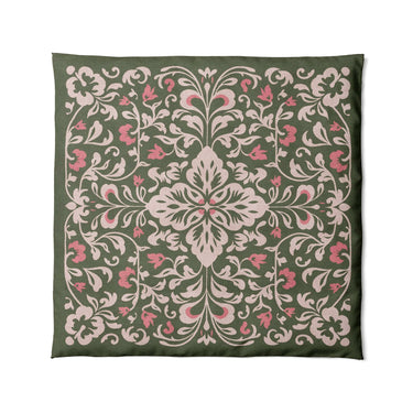 Annette Green & Coral in Full/Queen (88" x 88") Size