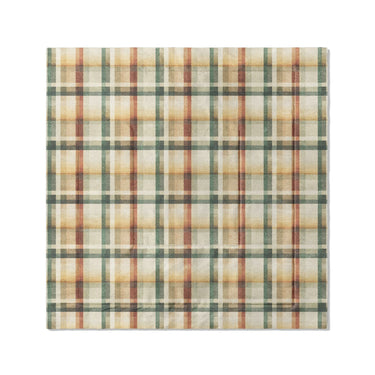 Madras Plaid Taupe Green in Full/Queen (88" x 88") Size