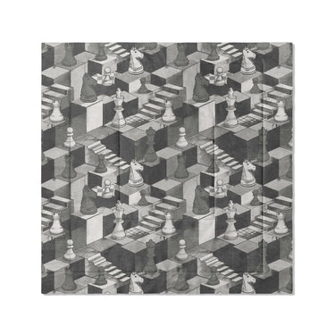 Harmon Surreal Chess Black & White in Full/Queen (88" x 88") Size