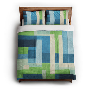 Henry Blue & Green in Full/Queen (88" x 88") Size