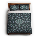 Fenwick Navy & Green in Full/Queen (88" x 88") Size