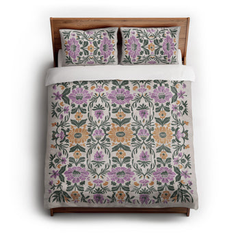 Corriana Green & Purple in Full/Queen (88" x 88") Size