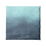 Kieran Watercolor Teal Ombre in Full/Queen (88" x 88") Size