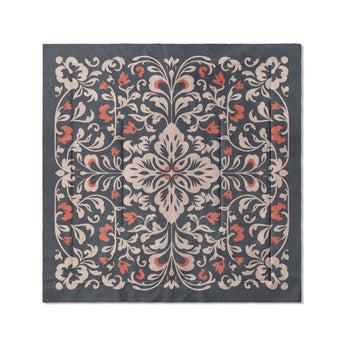 Annette Navy & Orange in Full/Queen (88" x 88") Size