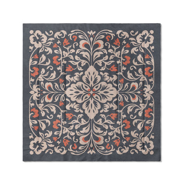 Annette Navy & Orange in Full/Queen (88" x 88") Size