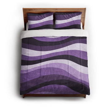 Sinuous Purple Monochrome in Full/Queen (88" x 88") Size