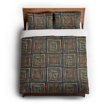 Diego Orange & Navy in Full/Queen (88" x 88") Size