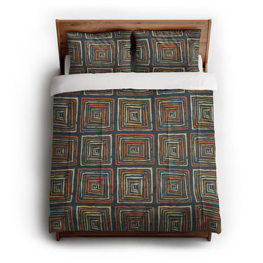 Diego Orange & Navy in Full/Queen (88" x 88") Size