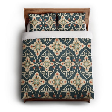 Merrin Blue & Ivory in Full/Queen (88" x 88") Size