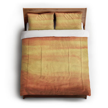 Jacinda Watercolor Fire Orange Ombre in Full/Queen (88" x 88") Size
