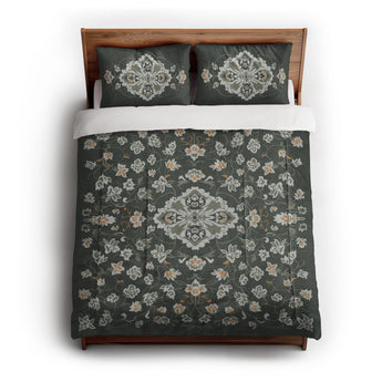 Fenwick Green & Orange in Full/Queen (88" x 88") Size