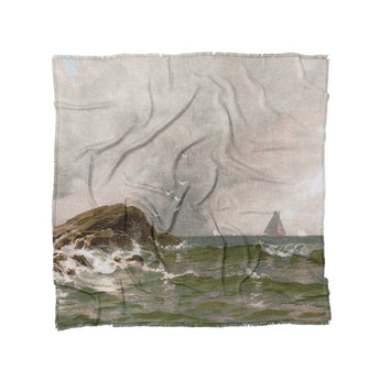 Stormy Narragansett Pier by Thomas Bircher in Full/Queen (88" x 88") Size