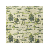 UFO Cow Abduction Toile in Full/Queen (88" x 88") Size