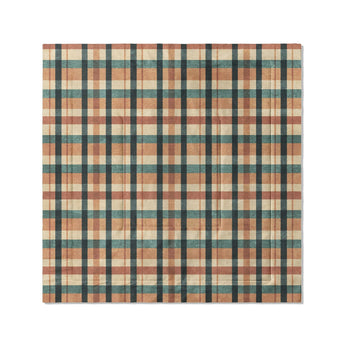 Brenton Plaid Taupe Teal in Full/Queen (88" x 88") Size