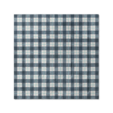 Wallace Plaid Blue & Teal in Full/Queen (88" x 88") Size