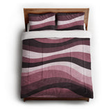 Sinuous Maroon Monochrome in Full/Queen (88" x 88") Size