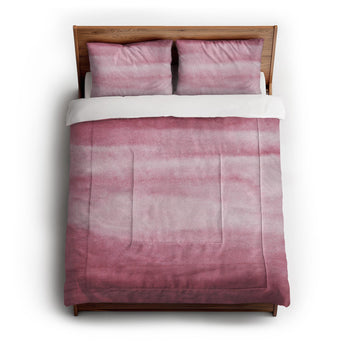 Jacinda Watercolor Pink Ombre in Full/Queen (88" x 88") Size
