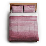 Jacinda Watercolor Pink Ombre in Full/Queen (88" x 88") Size